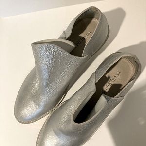 Kelsi Dagger Brooklyn Silver Leather Booties